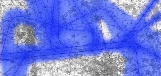 Lärmkarte Abflugverkehr Nacht