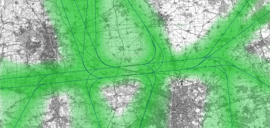 Lärmkarte Abflugverkehr Tag