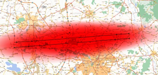 Lärmkarte Anflugverkehr/Landungen